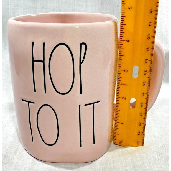 RAE DUNN Hop To It Jumbo Coffee Mug 20 oz - Pink - Artisan Collection by Magenta - Picture 6 of 6